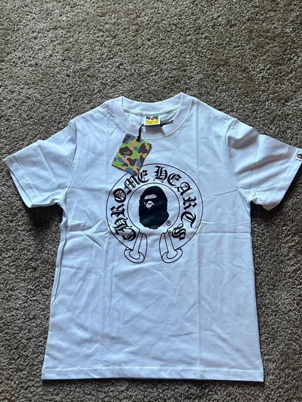 Chrome Hearts x Bape White Tee Size Small